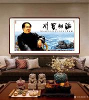 艺术家潘宁秋收藏:国画彩墨画《海纳百川》。【图0】