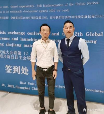 马国斌生活-应邀出席在上海举办的第8届全球文化艺术家交流大会暨第12届全球财富论坛新闻发布会【图2】