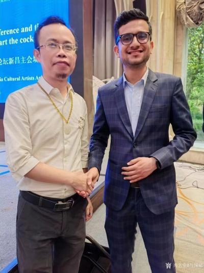 马国斌生活-应邀出席在上海举办的第8届全球文化艺术家交流大会暨第12届全球财富论坛新闻发布会【图3】