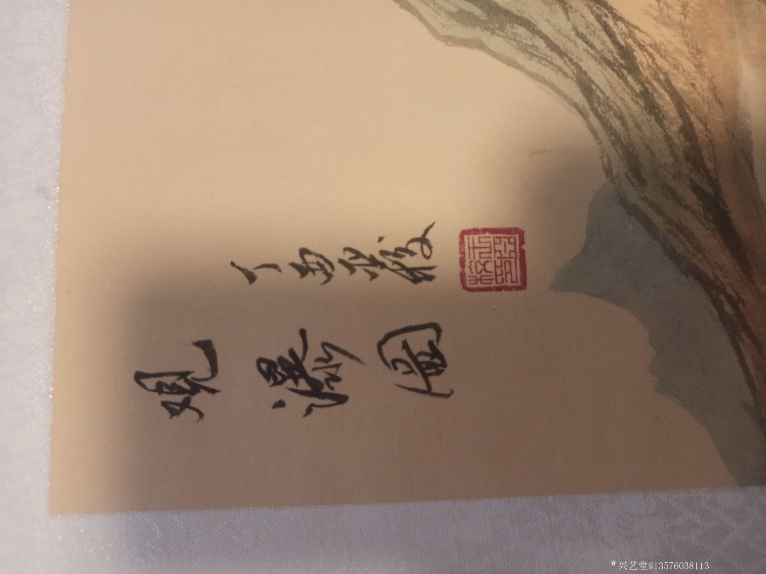 13576038113国画作品《观瀑图》【图0】