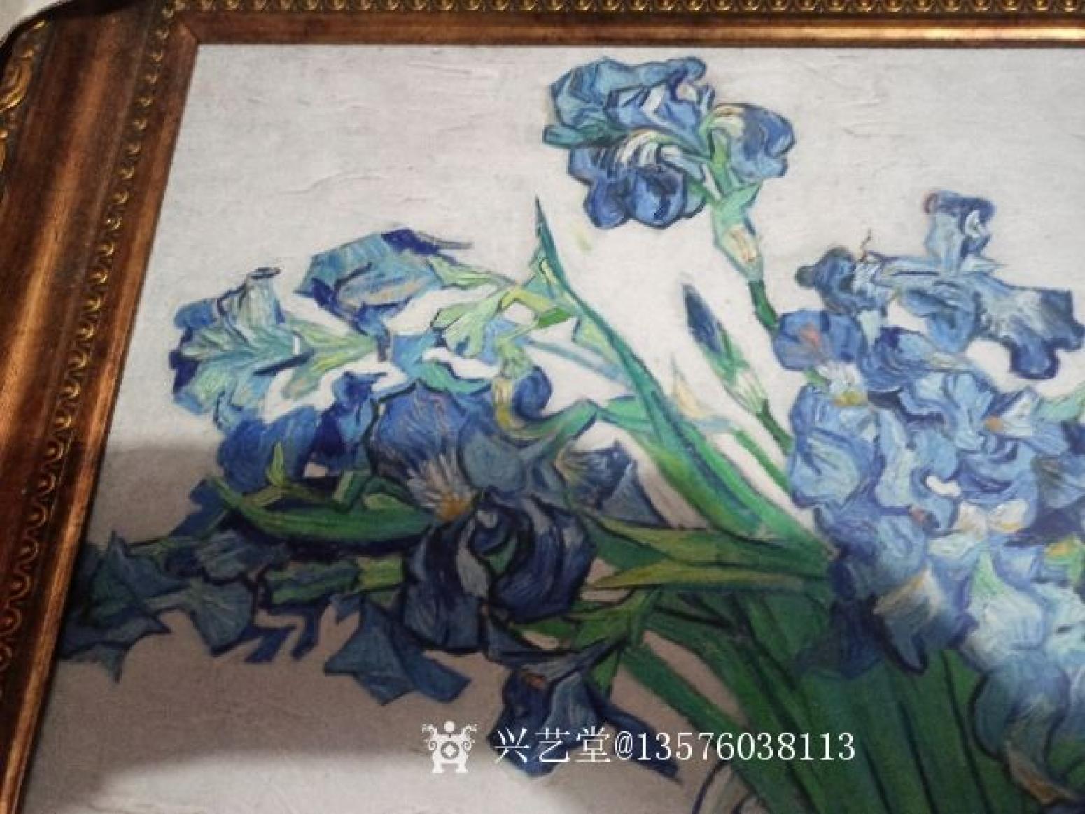 13576038113油画作品《兰色紫荆花》【图3】