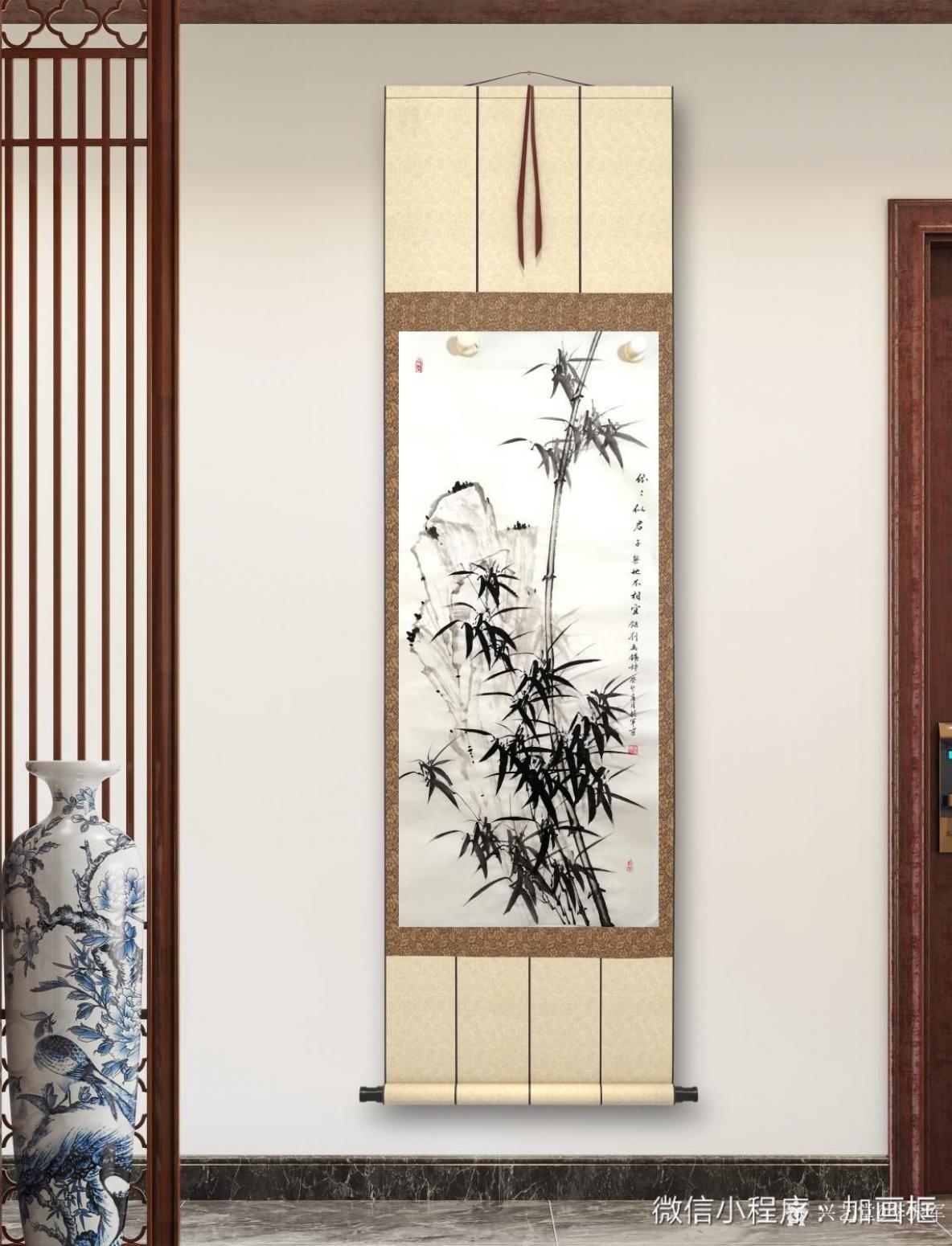 李振军国画作品《水墨竹》【图1】