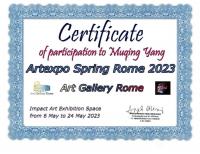 艺术家杨牧青日记:杨牧青中国画作品《参展证书》，本原创作品《阳光普洒鸟勤快th【图0】