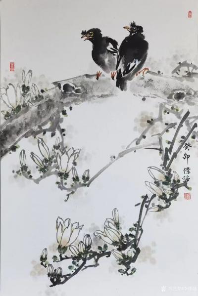 李伟强日记-李伟强国画花鸟画作品欣赏。
低调与寂寥
 近日忙啥？少见你出来走动，亲友见面【图1】