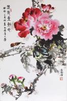 艺术家李伟强日记:国画花鸟画牡丹、荔枝系列，李伟强葵卯年作品欣赏。
春花秋月【图0】