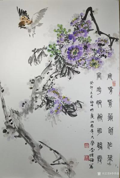 李伟强日记-国画花鸟画牡丹、荔枝系列，李伟强葵卯年作品欣赏。
春花秋月
今年，不觉六月将【图4】