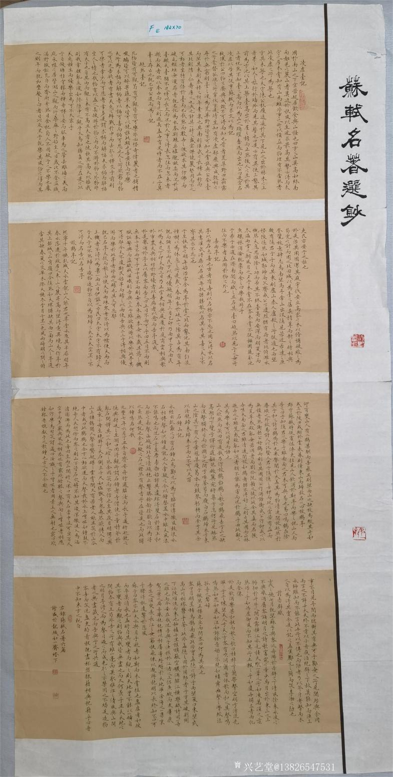 13826547531书法作品《600元，苏轼名著选》