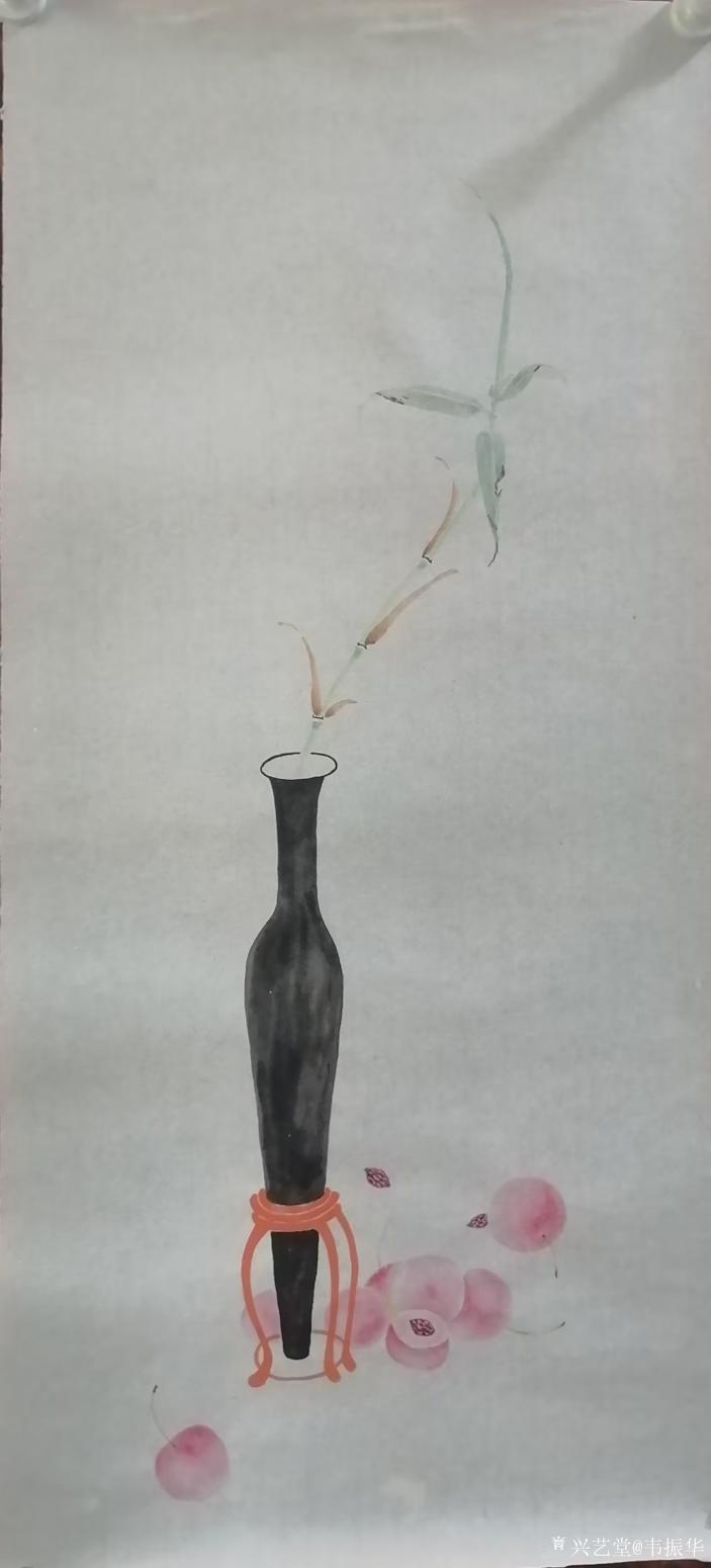 韦振华国画作品《幸福平安》