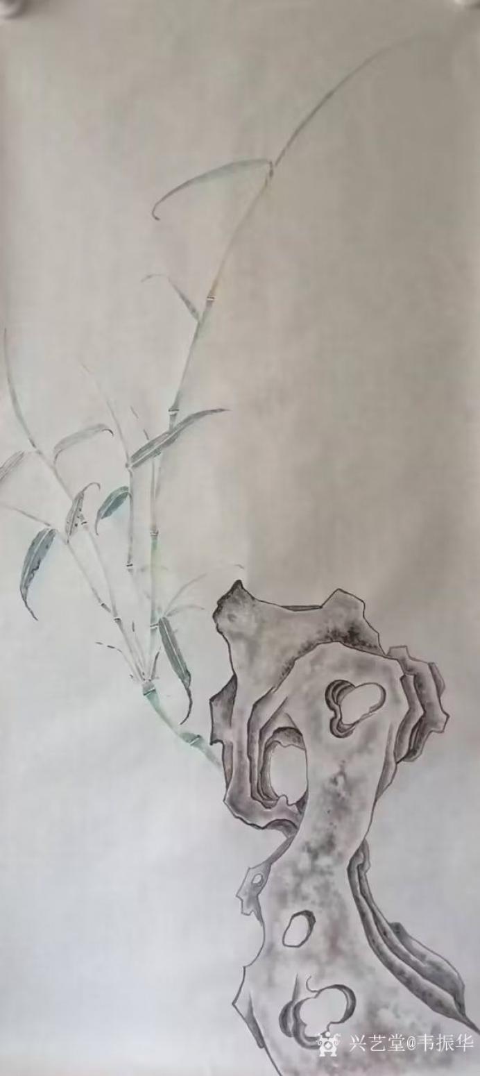 韦振华国画作品《石竹》【图0】