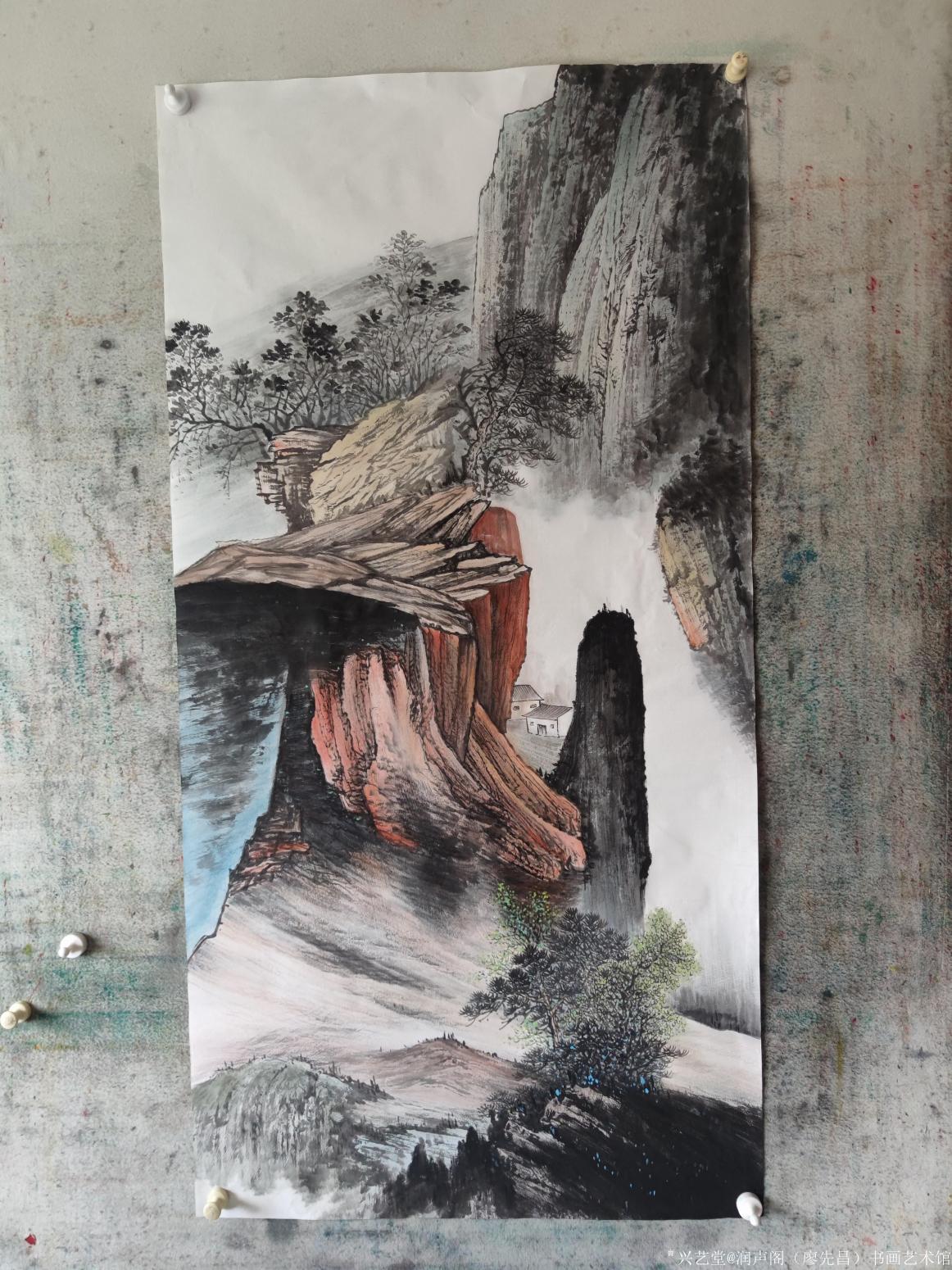 润声阁（廖先昌）书画艺术馆国画作品《四尺竖》【图4】