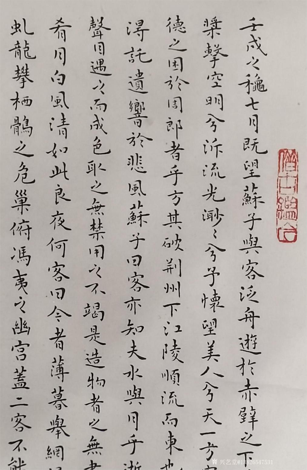 13826547531书法作品《600元，赤壁赋等》【图1】