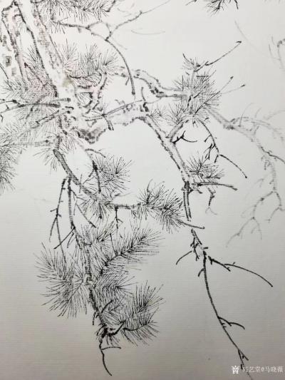 马晓薇日记-工笔素描，拟李成笔意。【图3】
