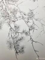 艺术家马晓薇日记:工笔素描，拟李成笔意。【图2】