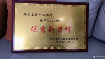 杨洪顺荣誉-在州文联州美协领导下，在全体画院老师们的共同努力下，我们黔东南清水江画院获得了年【图3】