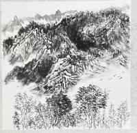 艺术家陈秀梅生活:贺兰山角下写生，因为是五一劳动节，旅游的人太多了，上山的路上【图2】