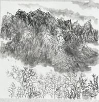 艺术家陈秀梅生活:贺兰山角下写生，因为是五一劳动节，旅游的人太多了，上山的路上【图3】