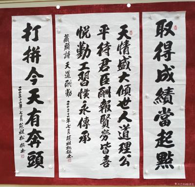 陈祖松日记-八幅家庭中堂书法作品图片【图8】