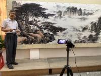 艺术家罗树辉日记:国画山水画《云海苍松》，300Cm*126 Cm大画在创作中【图0】