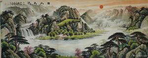 艺术品图片：艺术家宁建华国画作品名称《富水长流》价格1800.00 元