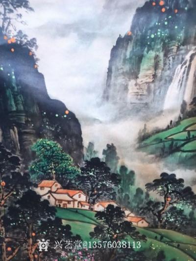 13576038113收藏-国画人杰地灵，作者陈枚，规格130*65【图3】