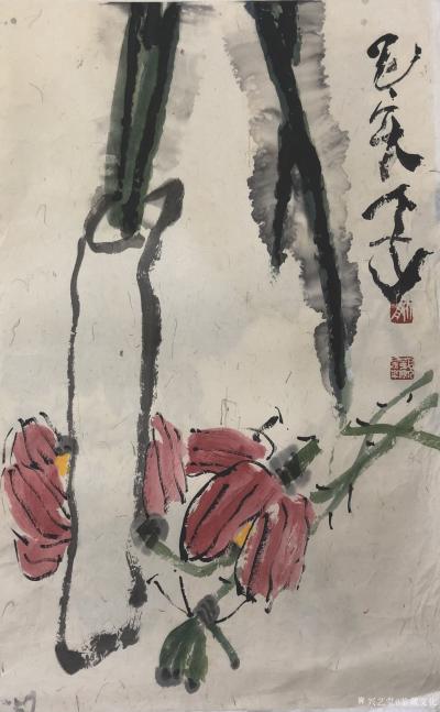 鉴藏文化收藏-崔大有（石缶）己亥年花鸟画作品欣赏【图13】