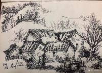 艺术家荆古轩日记:荆门2022尹峰乡村写生选登（一）【图0】