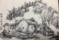 艺术家荆古轩日记:荆门2022尹峰乡村写生选登（一）【图5】