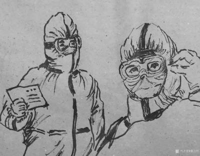 荆古轩日记-荆门2022尹峰疫情人物写生(四）【图1】