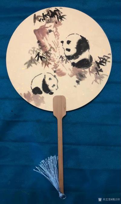 荆古轩日记-荆门2022尹峰为石化月亮湾社区创作的礼品扇面国画（六）【图1】