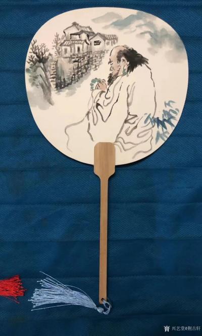 荆古轩日记-荆门2022尹峰为石化月亮湾社区创作的礼品扇面国画（六）【图3】