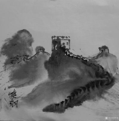 怀羽日记-长城  水墨画   怀羽水墨画
气韵生动  骨法用笔  飞动的笔法  狂洒的墨【图5】