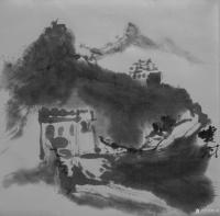 艺术家怀羽日记:长城  水墨画   怀羽水墨画
气韵生动  骨法用笔  飞【图5】