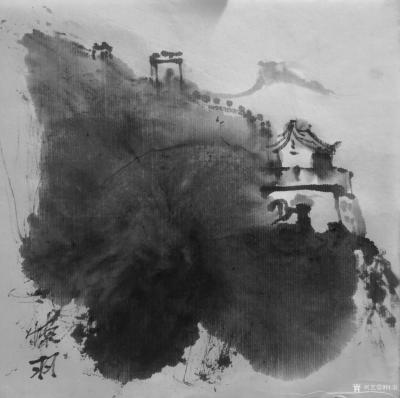 怀羽日记-长城  水墨画   怀羽水墨画
气韵生动  骨法用笔  飞动的笔法  狂洒的墨【图7】