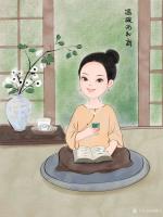 艺术家刘晓宁日记:香香人物肖像画，私人定制作品，欢迎联系提供照片定制。【图1】