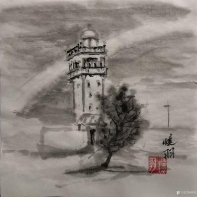 怀羽日记-怀羽 水墨碉楼 国画  大写意画【图2】