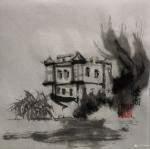 怀羽日志-怀羽 水墨碉楼 国画  大写意画【图3】