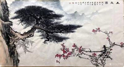 罗树辉生活-书画家朋友金鑫宇、李伟强来我工作室雅聚。泼墨挥毫，不亦乐乎。【图5】