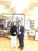 艺术家叶仲桥收藏:广西书法院副院長叶健兄长来我工作室参观指导,帶來他的六米长卷【图0】