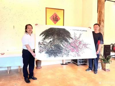 叶仲桥生活-原駐港部队副司令員陈维展将军为我題《仲桥植牡丹》，给我鼓励。【图5】