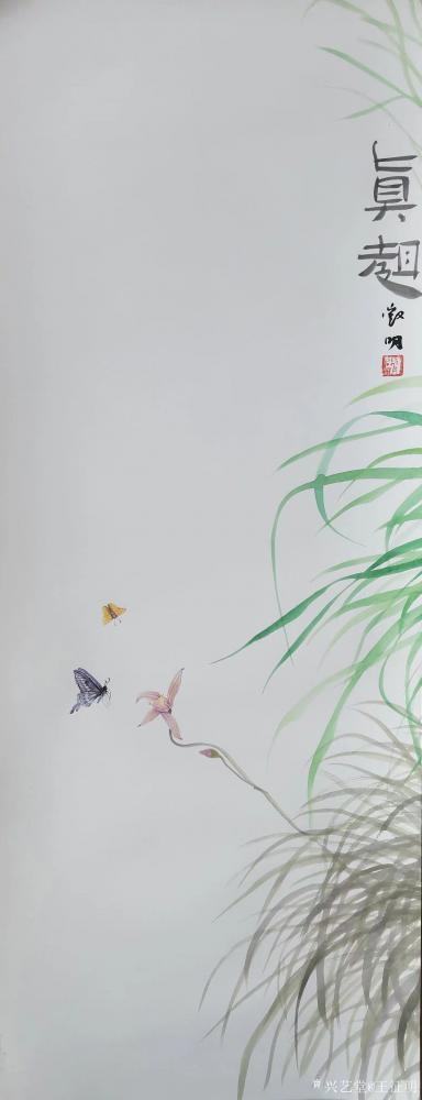 王征明日记-王征明国画水意画作品《寒色不遮万山翠》39x45㎝；《品秋》，《真趣》。
中国【图3】