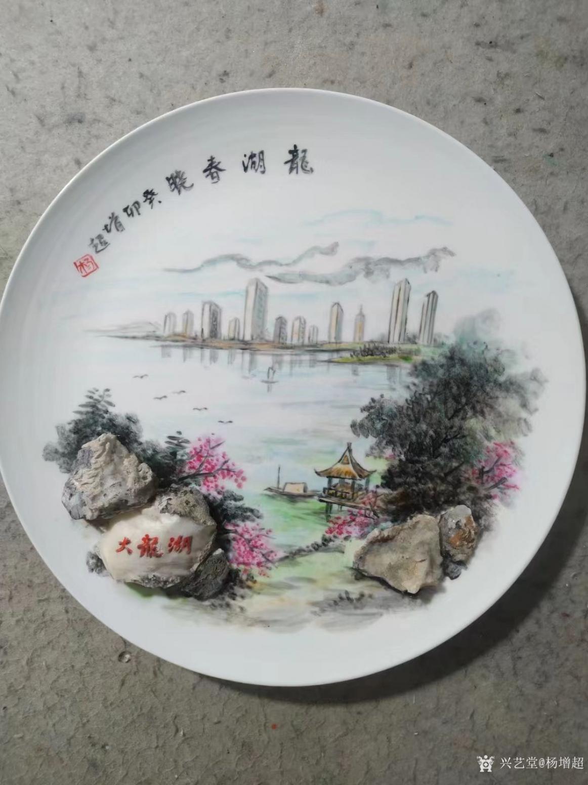 杨增超手工作品《磁盘画《龙湖春晓》》