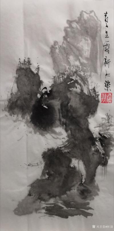 怀羽日记-怀羽水墨画中国画水墨碉楼【图2】