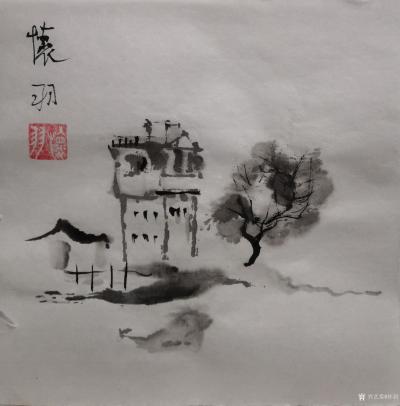 怀羽日记-怀羽水墨画中国画水墨碉楼【图9】