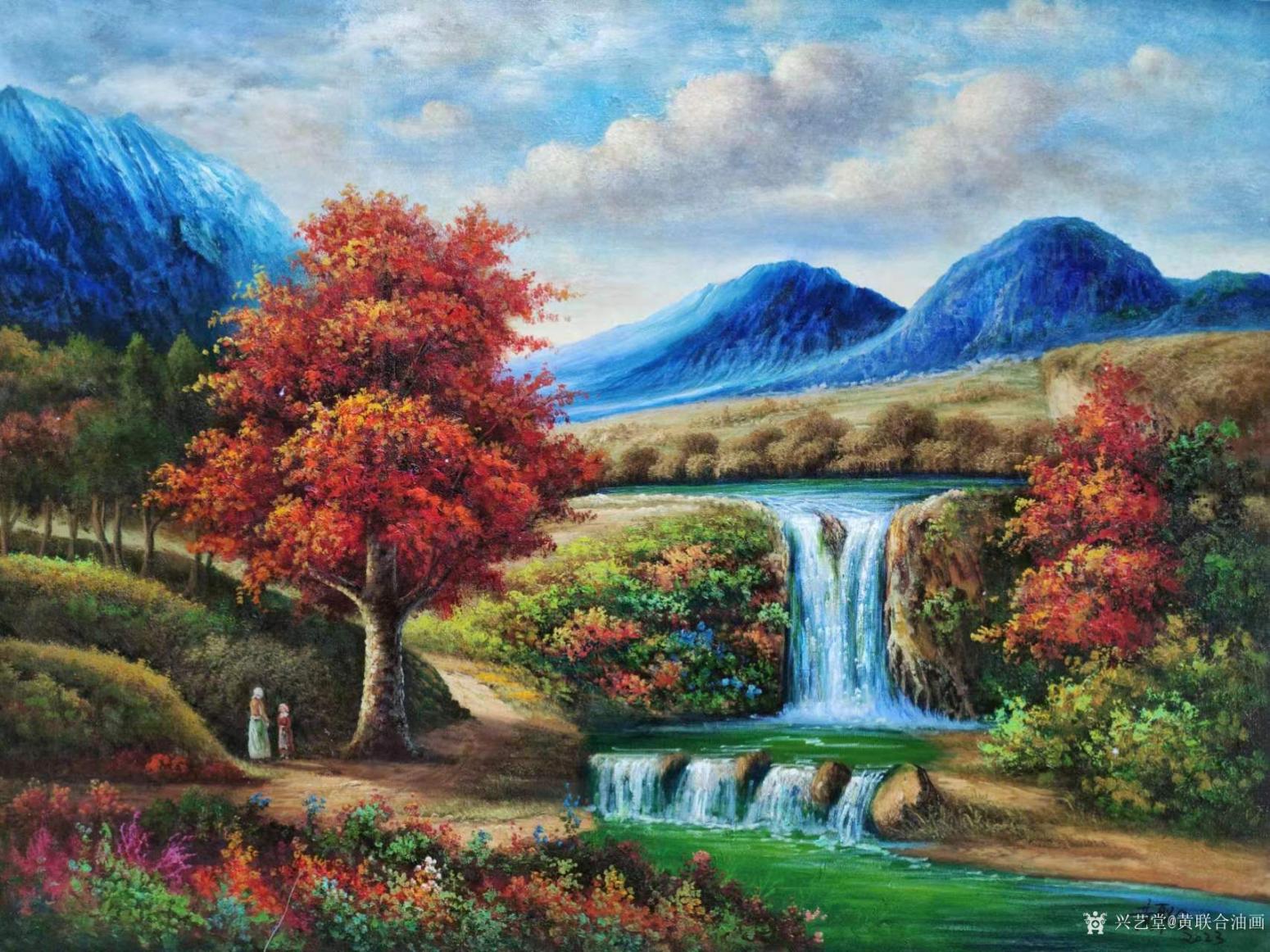 黄联合油画油画作品《诗与远方》