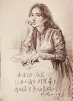 艺术家王晓鹏日记:速写作品《陈先生》;
速写作品:本家女孩广西师大田田
速【图0】