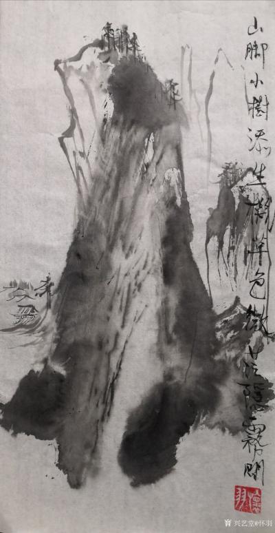 怀羽日记-怀羽黄仍彬的山水画中常用的水墨手法丰富多样，每一种都展现了他对水墨技法的深入理解【图1】