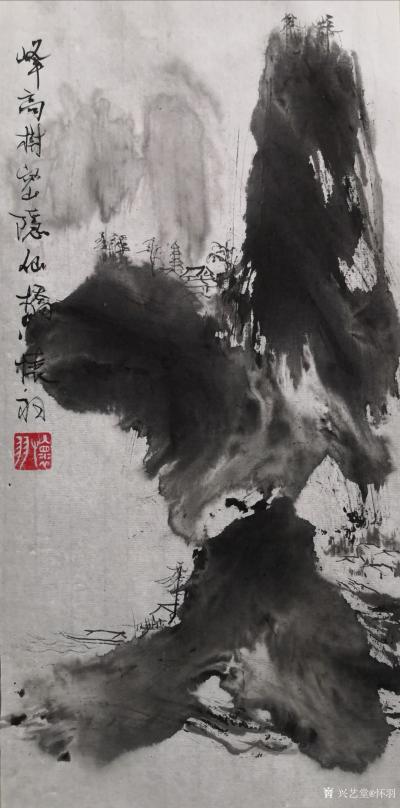 怀羽日记-黄仍彬的水墨画对他的创作产生了深远影响，这种影响体现在他的艺术风格、技法运用以及【图3】
