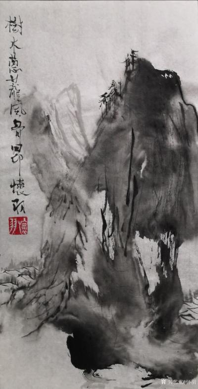 怀羽日记-欣赏和理解怀羽黄仍彬飞墨狂洒技法的独特魅力，可以从以下几个方面入手：

首先【图7】