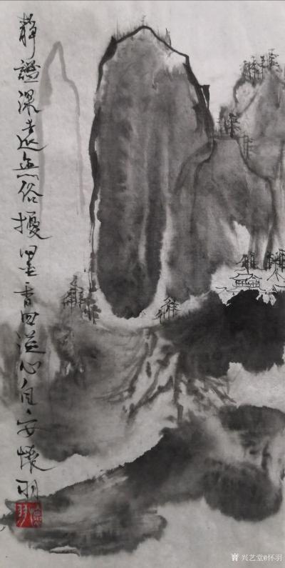 怀羽日记-欣赏和理解怀羽黄仍彬飞墨狂洒技法的独特魅力，可以从以下几个方面入手：

首先【图9】