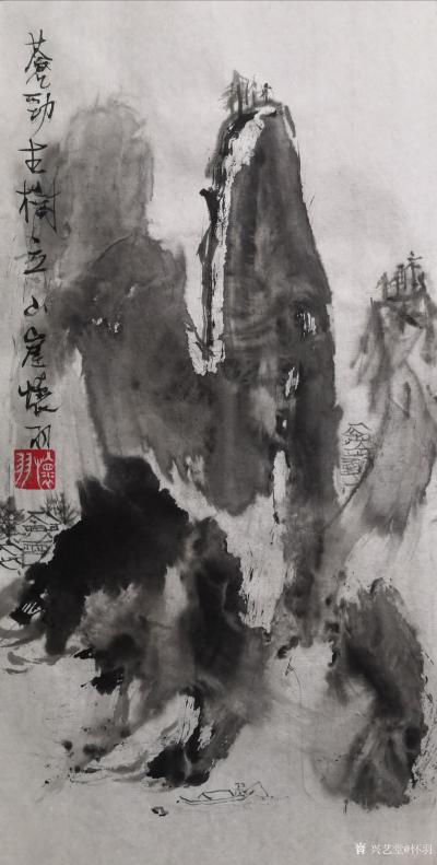 怀羽日记-欣赏和理解怀羽黄仍彬飞墨狂洒技法的独特魅力，可以从以下几个方面入手：

首先【图21】